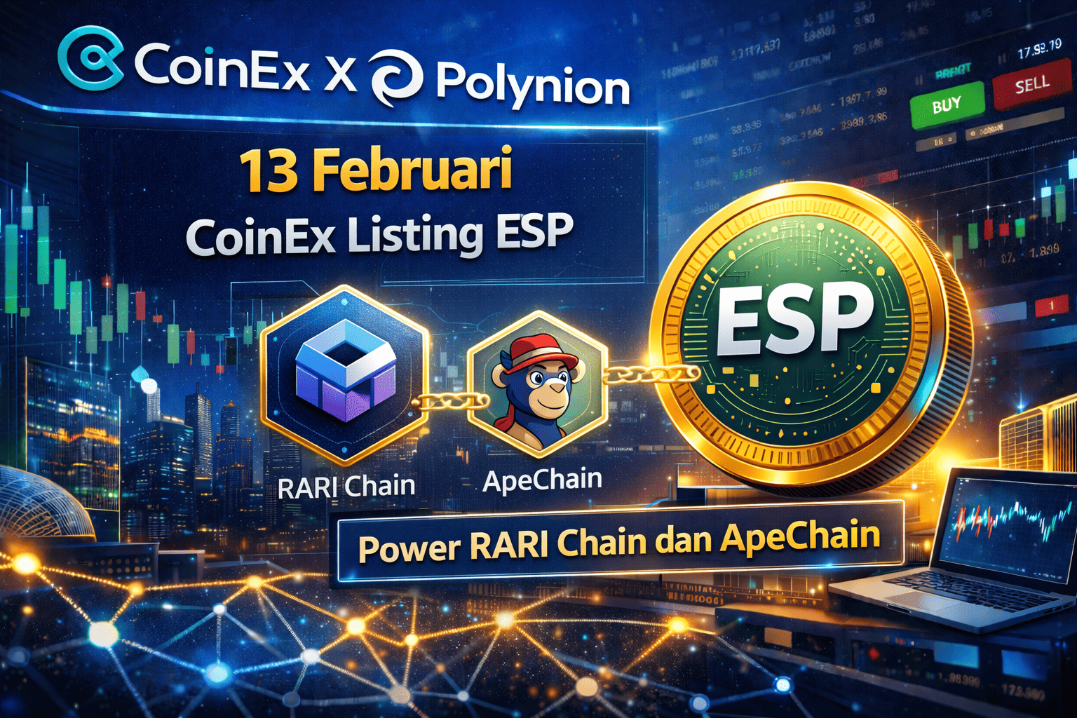 CoinEx Listing ESP 13 Februari Token Espresso